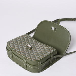 Like new GOYARD Belvedere PM Bag Shoulder Bag 24 Years Limited Limited Color Khaki PVC Coated Canvas Leather Used 4a001236