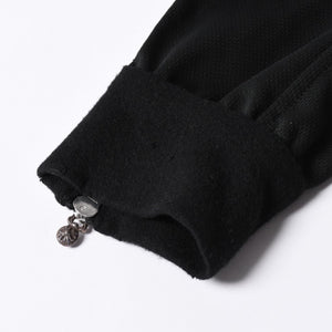 クロムハーツ CHROME HEARTS トラックジャケット オールドイングリッシュ ダブルジップ ブラック 黒 Sサイズ 美品中古 4a001419