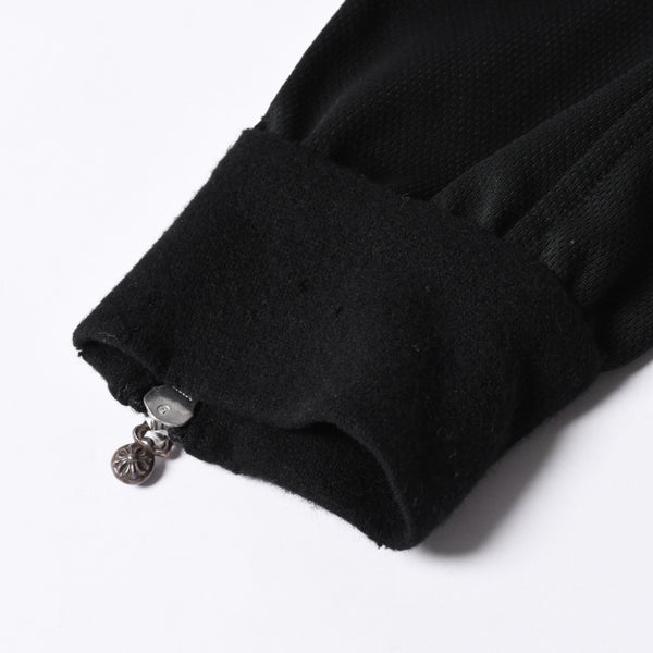 クロムハーツ CHROME HEARTS トラックジャケット オールドイングリッシュ ダブルジップ ブラック 黒 Sサイズ 美品中古 4a001419