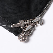 画像をギャラリービューアに読み込む, クロムハーツ CHROME HEARTS トラックジャケット オールドイングリッシュ ダブルジップ ブラック 黒 Sサイズ 美品中古 4a001419