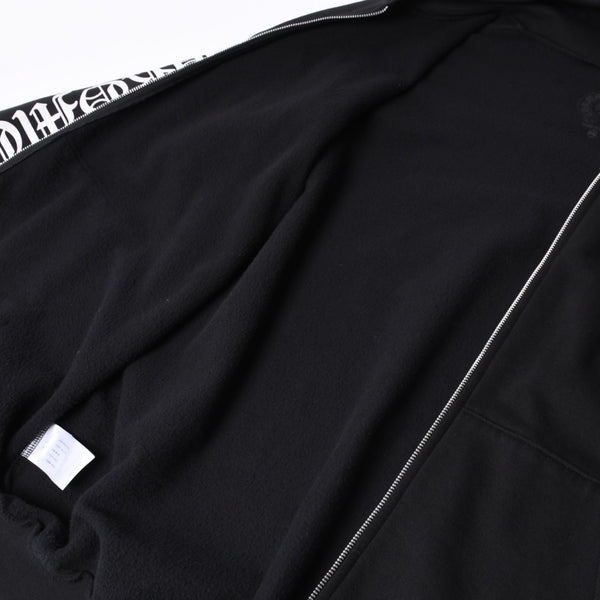 CHROME HEARTS Old English Logo Dagger Zip Zip Up Hoodie Black Good Condition Used 4a001356