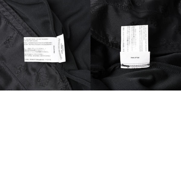 クロムハーツ CHROME HEARTS トラックジャケット オールドイングリッシュ ダブルジップ ブラック 黒 Sサイズ 美品中古 4a001419