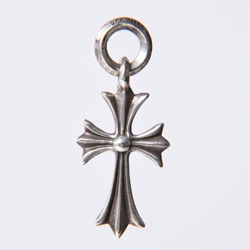 極美品 CHROME HEARTS クロムハーツ CH TINY CROSS タイニークロス チャーム ネックレス シルバー925 3.4g 中古 4a001401