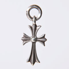Very Good Condition CHROME HEARTS CH TINY CROSS Tiny Cross Charm Necklace Silver 925 3.4g Used 4a001401
