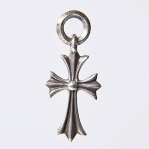 Very Good Condition CHROME HEARTS CH TINY CROSS Tiny Cross Charm Necklace Silver 925 3.4g Used 4a001401