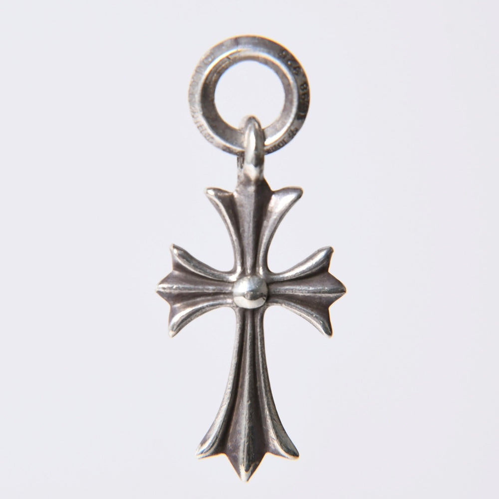 極美品 CHROME HEARTS クロムハーツ CH TINY CROSS タイニークロス チャーム ネックレス シルバー925 3.4g 中古 4a001401