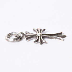 Very Good Condition CHROME HEARTS CH TINY CROSS Tiny Cross Charm Necklace Silver 925 3.4g Used 4a001401