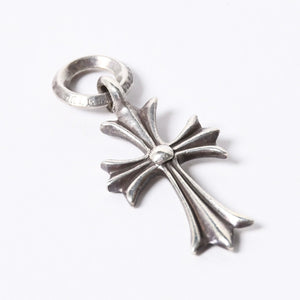 Very Good Condition CHROME HEARTS CH TINY CROSS Tiny Cross Charm Necklace Silver 925 3.4g Used 4a001401
