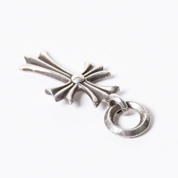 Very Good Condition CHROME HEARTS CH TINY CROSS Tiny Cross Charm Necklace Silver 925 3.4g Used 4a001401