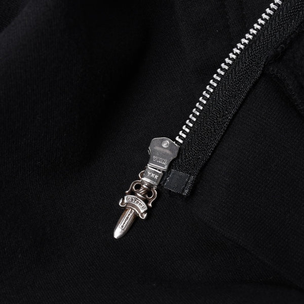 CHROME HEARTS Old English Logo Dagger Zip Zip Up Hoodie Black Good Condition Used 4a001356