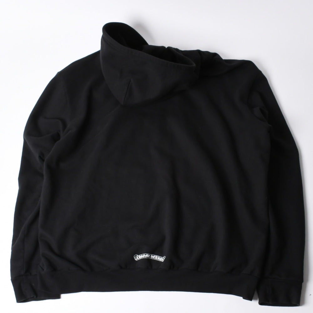 CHROME HEARTS クロムハーツ Old English Logo オールドイングリッシュロゴ ダガージップ ジップアップ フーディー ブラック 美品 中古 4a001356