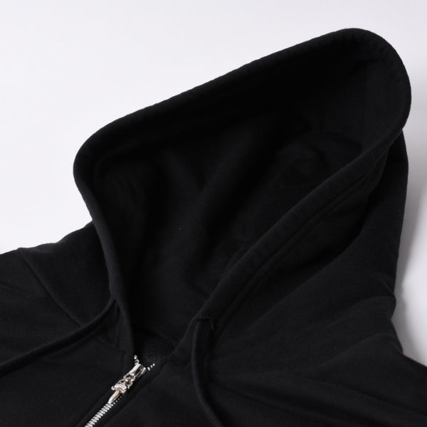 CHROME HEARTS Old English Logo Dagger Zip Zip Up Hoodie Black Good Condition Used 4a001356