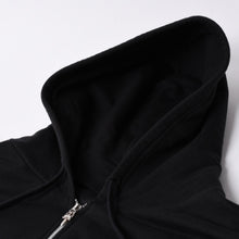 画像をギャラリービューアに読み込む, CHROME HEARTS クロムハーツ Old English Logo オールドイングリッシュロゴ ダガージップ ジップアップ フーディー ブラック 美品 中古 4a001356