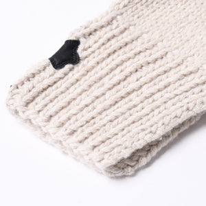 CHROME HEARTS Cashmere Knit Sweater ONE SIZE 68-112 CH Cross Patch 3 Patch Beige Silver 925 Good Condition Used 4a001408