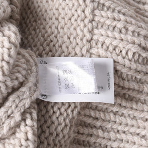 CHROME HEARTS Cashmere Knit Sweater ONE SIZE 68-112 CH Cross Patch 3 Patch Beige Silver 925 Good Condition Used 4a001408