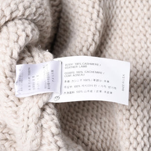 CHROME HEARTS Cashmere Knit Sweater ONE SIZE 68-112 CH Cross Patch 3 Patch Beige Silver 925 Good Condition Used 4a001408