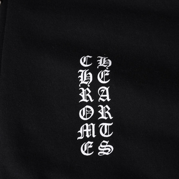 CHROME HEARTS Old English Logo Dagger Zip Zip Up Hoodie Black Good Condition Used 4a001356