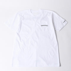 新品未使用品 CHROME HEARTS クロムハーツ 半袖Tシャツ バックスクロールロゴプリント サイズL ホワイト 中古 4a001381