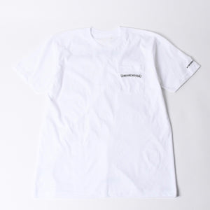 新品未使用品 CHROME HEARTS クロムハーツ 半袖Tシャツ バックスクロールロゴプリント サイズL ホワイト 中古 4a001381