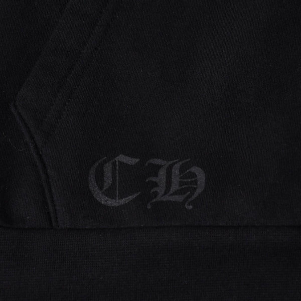 CHROME HEARTS Old English Logo Dagger Zip Zip Up Hoodie Black Good Condition Used 4a001356