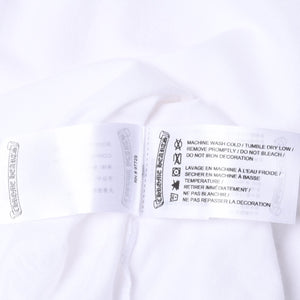 新品未使用品 CHROME HEARTS クロムハーツ 半袖Tシャツ バックスクロールロゴプリント サイズL ホワイト 中古 4a001381
