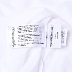 新品未使用品 CHROME HEARTS クロムハーツ 半袖Tシャツ バックスクロールロゴプリント サイズL ホワイト 中古 4a001381