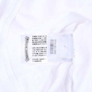 新品未使用品 CHROME HEARTS クロムハーツ 半袖Tシャツ バックスクロールロゴプリント サイズL ホワイト 中古 4a001381