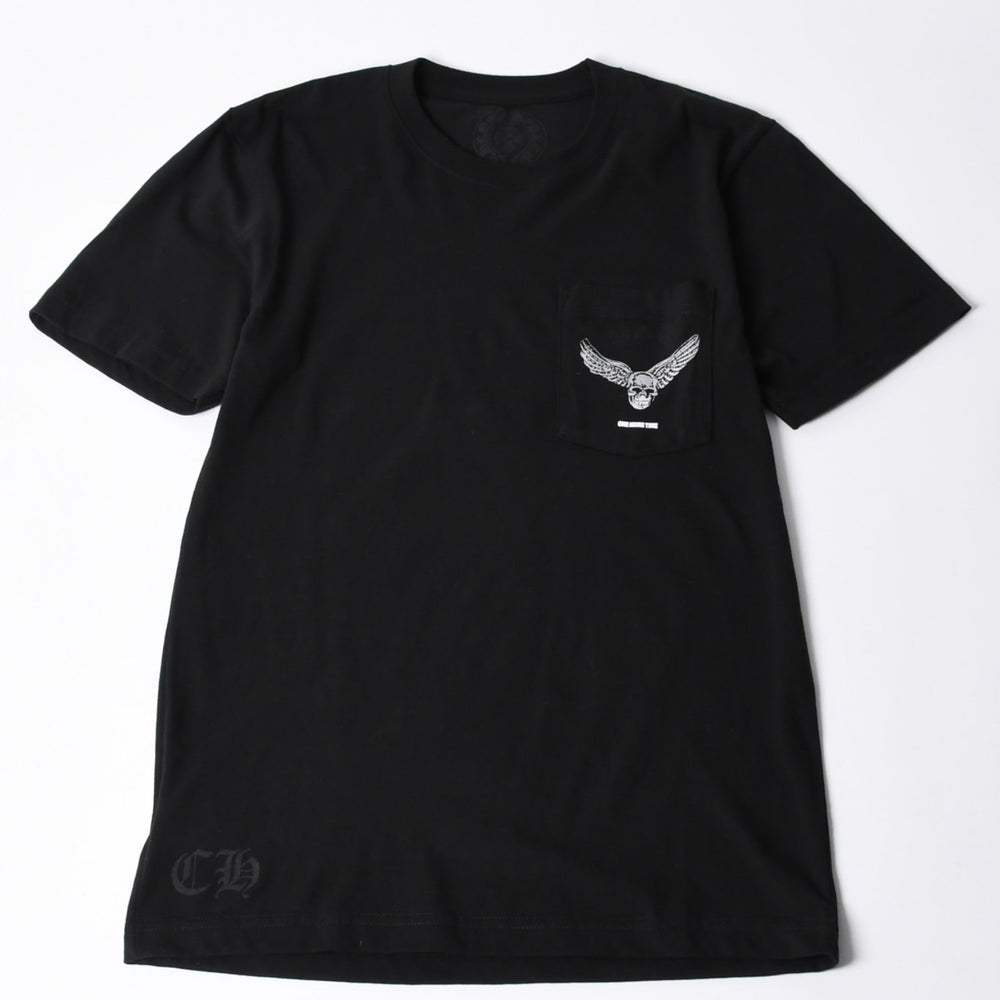 New and unused CHROME HEARTS × YUNGBLUD × Aerosmith × Joefoti Black short sleeve T-shirt Used 4a001382