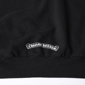 CHROME HEARTS Old English Logo Dagger Zip Zip Up Hoodie Black Good Condition Used 4a001356