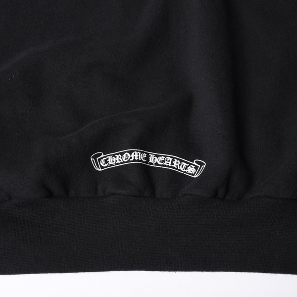 CHROME HEARTS Old English Logo Dagger Zip Zip Up Hoodie Black Good Condition Used 4a001356