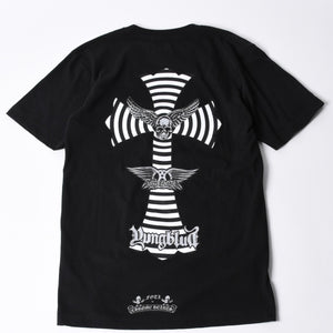 New and unused CHROME HEARTS × YUNGBLUD × Aerosmith × Joefoti Black short sleeve T-shirt Used 4a001382
