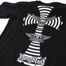画像をギャラリービューアに読み込む, 新品未使用品 CHROME HEARTS クロムハーツ × YUNGBLUD ヤングブラッド × エアロスミス × ジョーフォティ ブラック 半袖Tシャツ 中古 4a001382