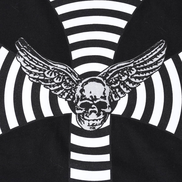 New and unused CHROME HEARTS × YUNGBLUD × Aerosmith × Joefoti Black short sleeve T-shirt Used 4a001382