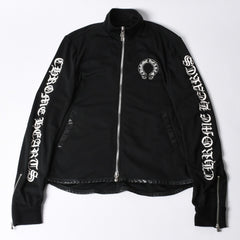 クロムハーツ CHROME HEARTS トラックジャケット オールドイングリッシュ ダブルジップ ブラック 黒 Sサイズ 美品中古 4a001419