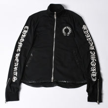 画像をギャラリービューアに読み込む, クロムハーツ CHROME HEARTS トラックジャケット オールドイングリッシュ ダブルジップ ブラック 黒 Sサイズ 美品中古 4a001419