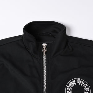 クロムハーツ CHROME HEARTS トラックジャケット オールドイングリッシュ ダブルジップ ブラック 黒 Sサイズ 美品中古 4a001419