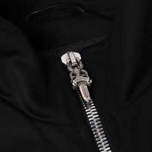画像をギャラリービューアに読み込む, クロムハーツ CHROME HEARTS トラックジャケット オールドイングリッシュ ダブルジップ ブラック 黒 Sサイズ 美品中古 4a001419