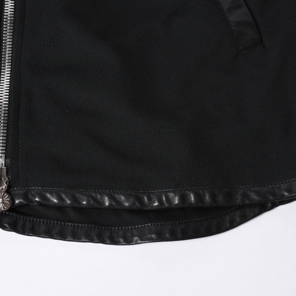 クロムハーツ CHROME HEARTS トラックジャケット オールドイングリッシュ ダブルジップ ブラック 黒 Sサイズ 美品中古 4a001419