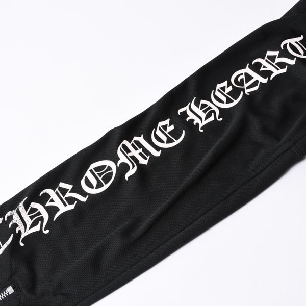 クロムハーツ CHROME HEARTS トラックジャケット オールドイングリッシュ ダブルジップ ブラック 黒 Sサイズ 美品中古 4a001419