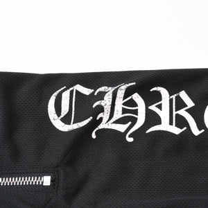 クロムハーツ CHROME HEARTS トラックジャケット オールドイングリッシュ ダブルジップ ブラック 黒 Sサイズ 美品中古 4a001419