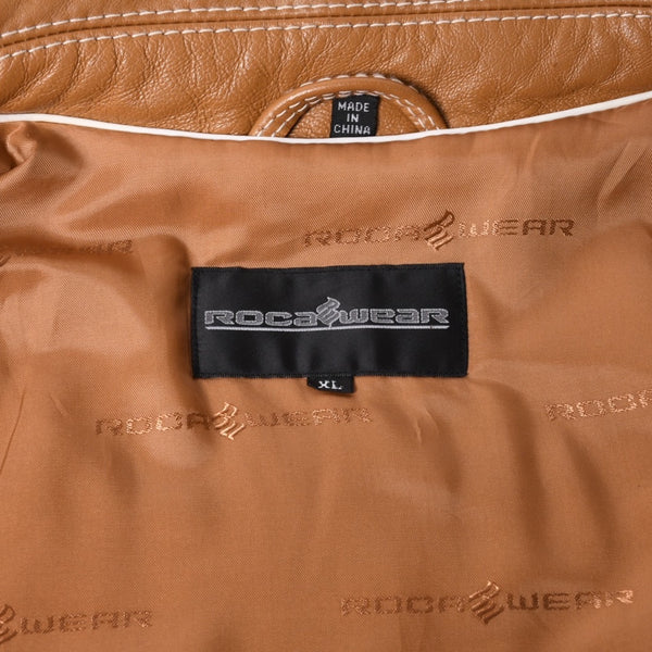 RocaweaR ロカウェア レザージャケット Over size leather blouson Brown ブラウン XLサイズ 美品 中古 4a00369