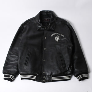 RocaweaR Rocawea Leather Jacket Jay-Z Black Leather Polyester Size XL Antique Silver Hardware Good Condition Used 4a001421
