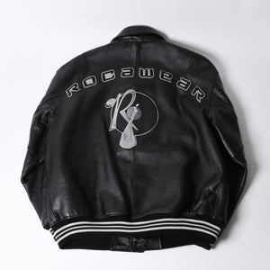 RocaweaR Rocawea Leather Jacket Jay-Z Black Leather Polyester Size XL Antique Silver Hardware Good Condition Used 4a001421