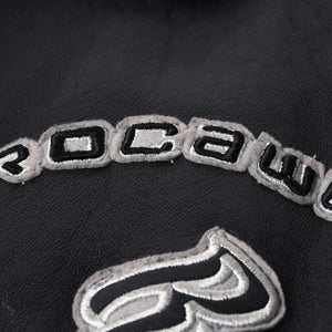 RocaweaR Rocawea Leather Jacket Jay-Z Black Leather Polyester Size XL Antique Silver Hardware Good Condition Used 4a001421