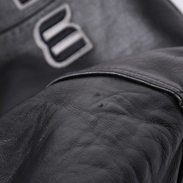 RocaweaR Rocawea Leather Jacket Jay-Z Black Leather Polyester Size XL Antique Silver Hardware Good Condition Used 4a001421