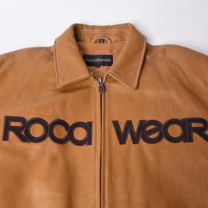 RocaweaR ロカウェア レザージャケット Over size leather blouson Brown ブラウン XLサイズ 美品 中古 4a00369