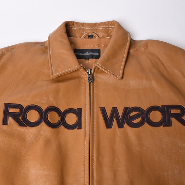 RocaweaR ロカウェア レザージャケット Over size leather blouson Brown ブラウン XLサイズ 美品 中古 4a00369