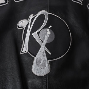 RocaweaR Rocawea Leather Jacket Jay-Z Black Leather Polyester Size XL Antique Silver Hardware Good Condition Used 4a001421