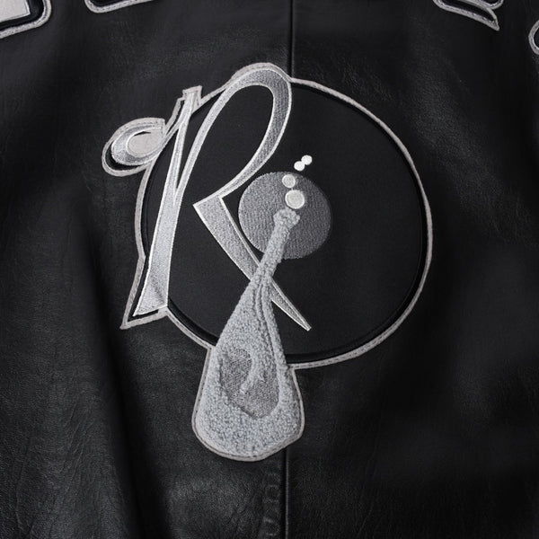 RocaweaR Rocawea Leather Jacket Jay-Z Black Leather Polyester Size XL Antique Silver Hardware Good Condition Used 4a001421