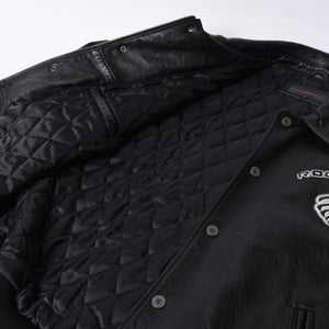 RocaweaR Rocawea Leather Jacket Jay-Z Black Leather Polyester Size XL Antique Silver Hardware Good Condition Used 4a001421
